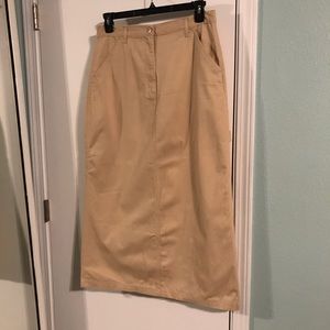 Details Khaki Maxi Cargo Skirt